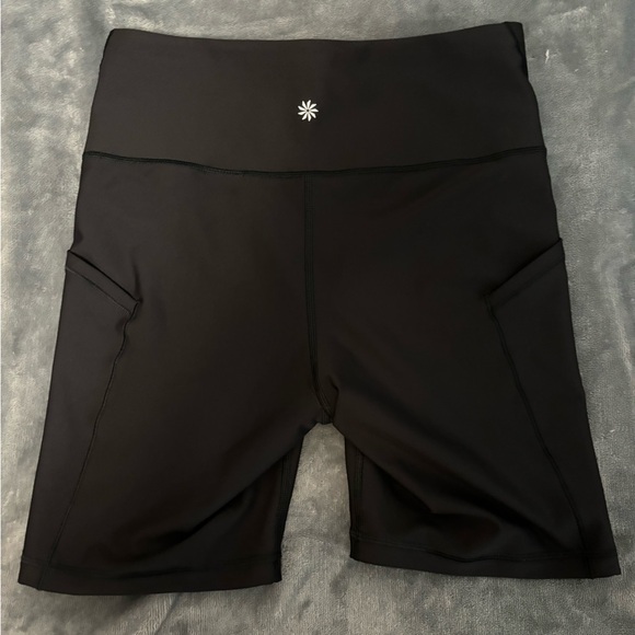 Athleta Women's Black Bike Shorts - Picture 2 of 4